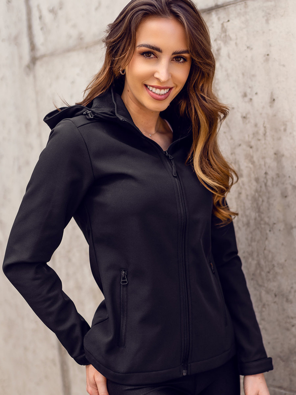 Blouson pour femme noir de transition softshell Bolf HH018
