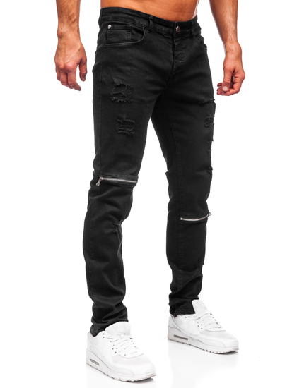 Homme Pantalon en jean slim fit Noir Bolf MP0117N