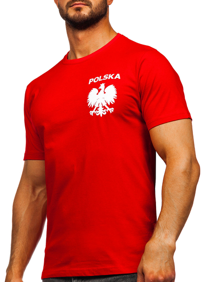 Homme T-shirt imprimé en coton Rouge Bolf 5064