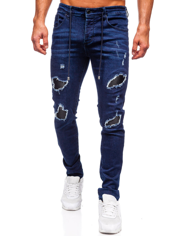 Homme Pantalon en jean regular fit Bleu foncé Bolf MP0100BS