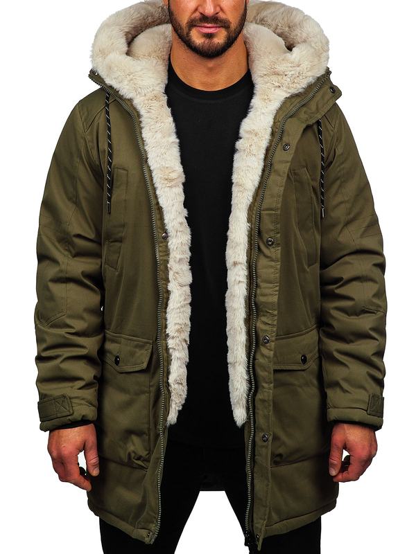 Homme Parka d'hiver Khaki Bolf 5M120