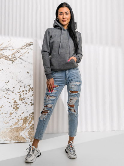 Femme Sweat-shirt kangourou Graphite Bolf W02A1