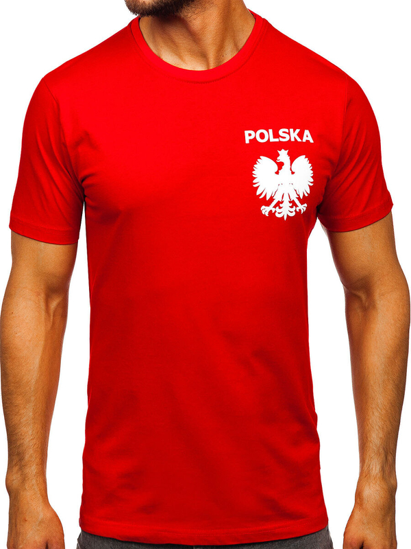 Homme T-shirt imprimé en coton Rouge Bolf 5064