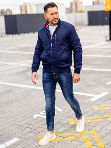 Blouson de transition pour homme bleu foncé Bolf 1907A