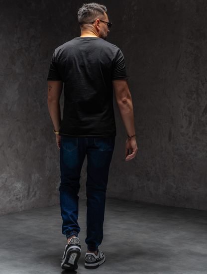 Homme Pantalon de jogging en jean Bleu foncé Bolf 8168A1