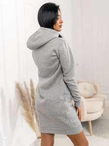 Femme Sweat-shirt à capuche longue Gris Bolf YS10005A2