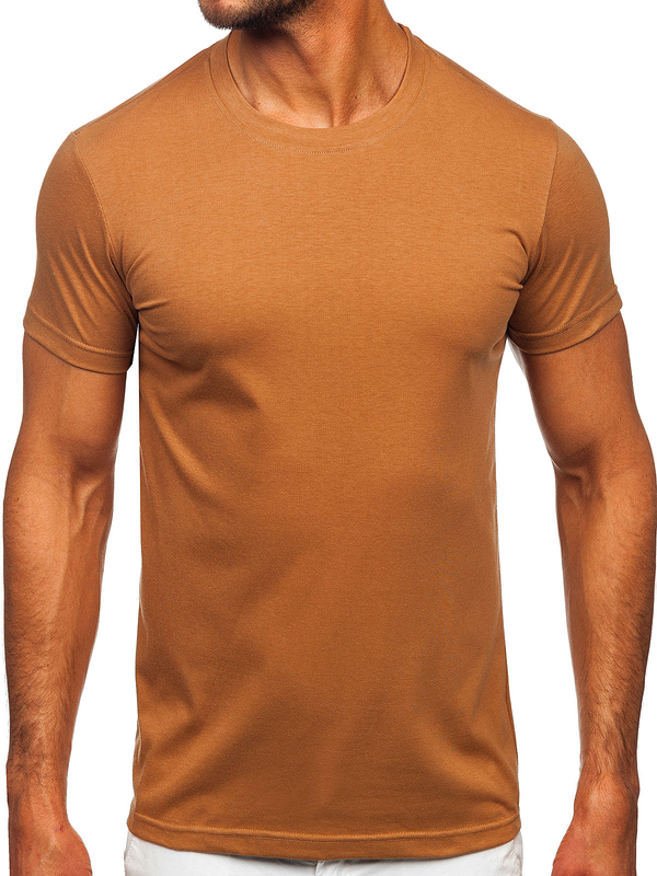 Homme T-shirt basic Marron Bolf 2005-86
