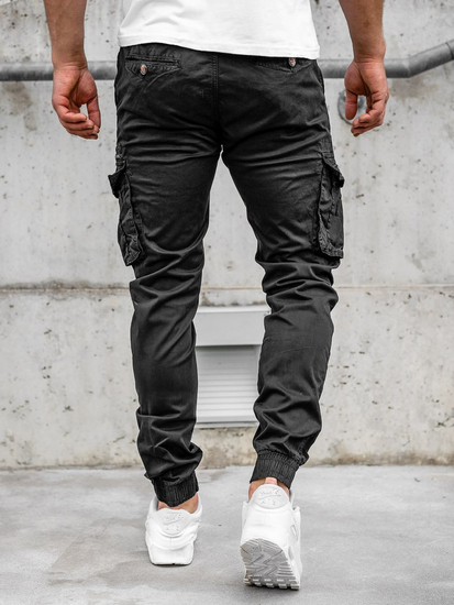 Pantalon jogger cargo pour homme noir Bolf CT6702     