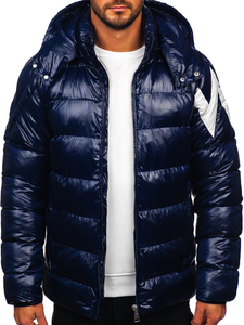 Homme Blouson matelassée d'hiver Bleu ciel Bolf 9981