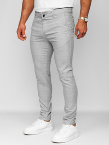 Homme Pantalon à carreaux Gris Bolf 0041