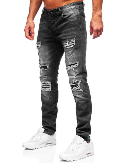 Homme Pantalon en jean slim fit Noir Bolf MP0075N