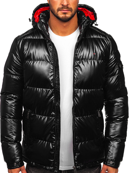 Blouson d'hiver matelassé sportif pour homme noir Bolf EX2138