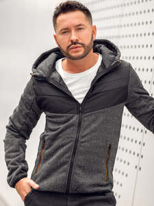 Blouson de transition pour homme noir-orange Bolf BKS2153