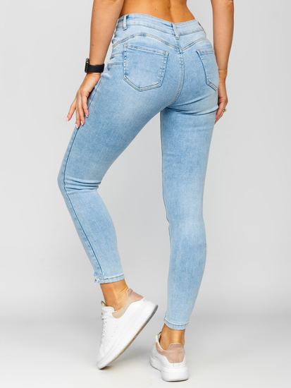 Pantalon en jean push up pour femme bleu clair Bolf S9859