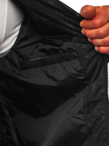 Homme Veste matelassée d'hiver Noir Bolf 3B112