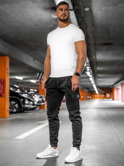 Pantalon cargo de sport pour homme noir Bolf JX325A