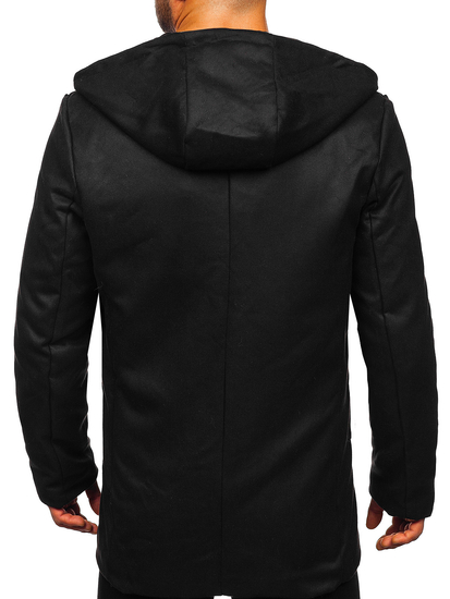 Manteau d'hiver à capuche pour homme noir Bolf 79B3-197