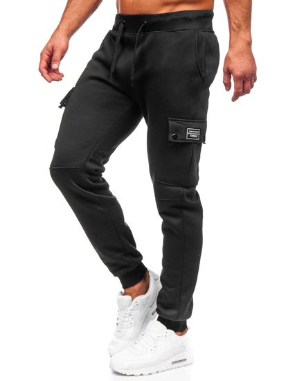 Pantalon cargo de sport pour homme noir Bolf JX325