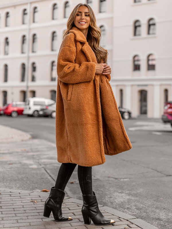 Manteaux d'hiver long rembourré pour femme camel Bolf AN105