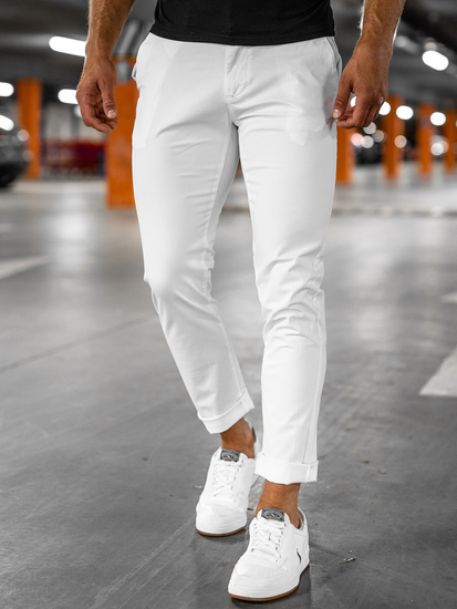Pantalon chino pour homme blanc Bolf 1146     