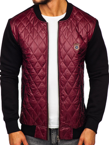 Le blouson de transition bomber pour homme bordeaux Bolf 2569-2