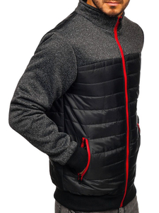 Le blouson de transition pour homme noir Bolf TY38