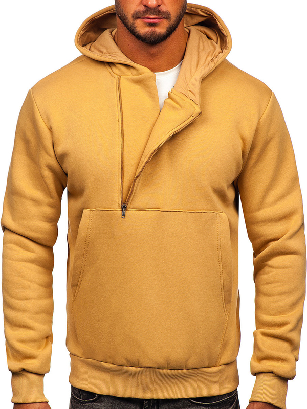 Sweat-shirt à capuche pour homme marron Bolf 02