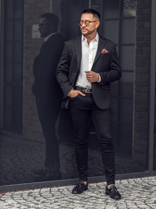 Blazer décontracté noir homme Bolf 24401