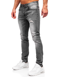 Homme Pantalon en jean slim fit Noir Bolf MP0054N