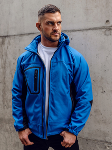Homme Blouson softshell de transition Bleu Bolf T019A