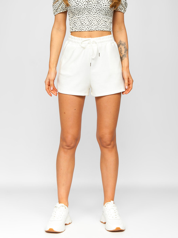 Short de survêtement pour femme blanc Bolf H60A