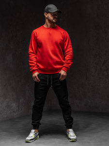Homme Sweat-shirt Rouge Bolf 2001A1