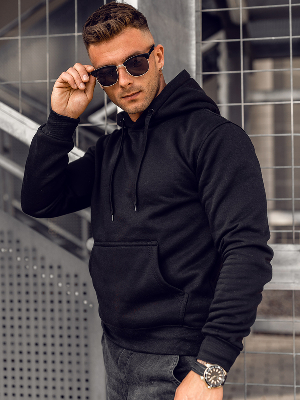 Sweat à capuche homme noir Bolf MB001A