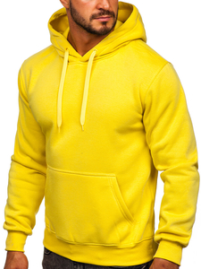 Sweat-shirt pour homme à capuche jaune clair kangourou Bolf 2009