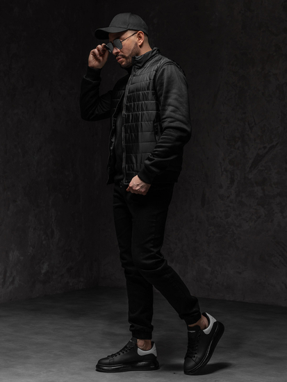 Homme Gilet matelassé Noir Bolf MY77A1