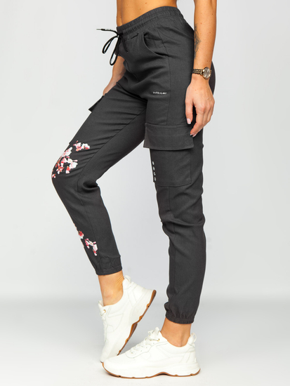 Pantalon jogger cargo pour femme graphite Bolf AF5120ND