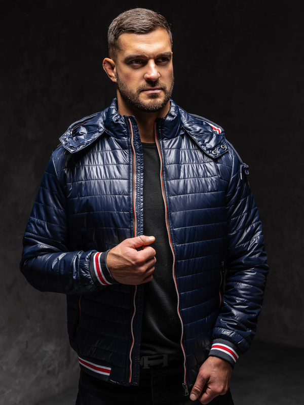 Homme Blouson de transition matelassé Bleu foncé Bolf 6191A1