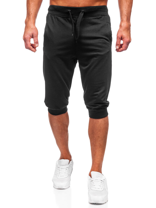 Pantalon court sportif noir pour homme Bolf K10002