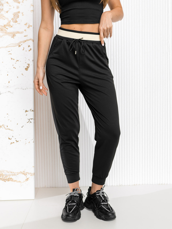 Pantalon de sport pour femme noir Bolf YY30NM