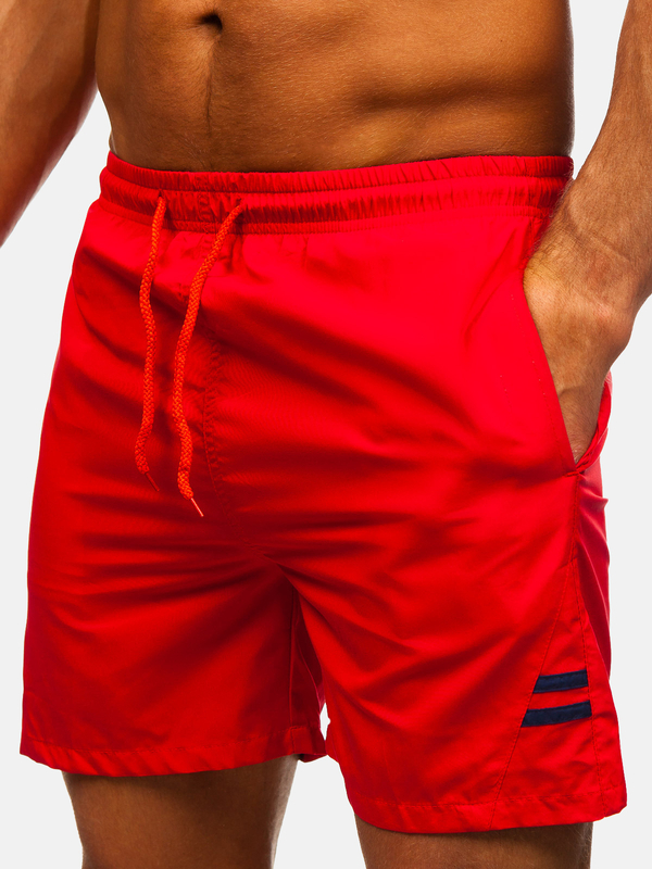 Homme Maillots de bain Rouge Bolf QD29