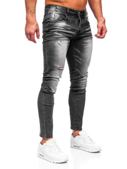 Pantalon en jean slim fit pour homme noir Bolf MP0024N