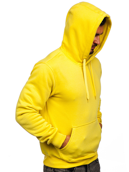 Sweat-shirt pour homme à capuche jaune clair kangourou Bolf 2009