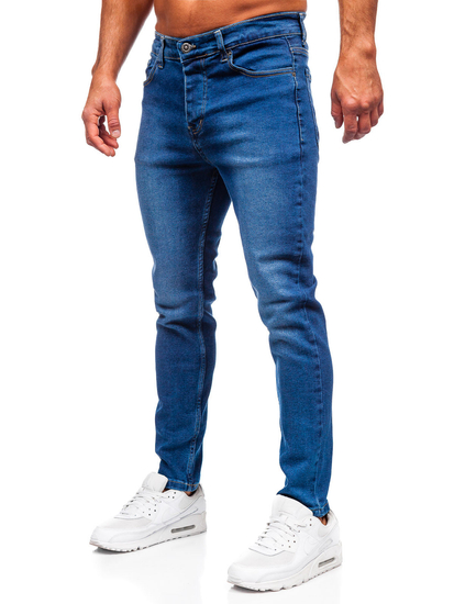 Homme Pantalon en jean slim fit Bleu foncé Bolf 6715