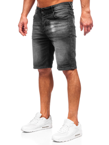 Homme Pantalon court en jean Noir Bolf MP0277N