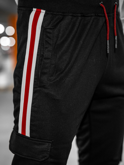 Pantalon de jogging cargo sportif pour homme noir Bolf YLB88018A