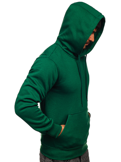 Sweat-shirt pour homme à capuche vert foncé kangourou Bolf 2009