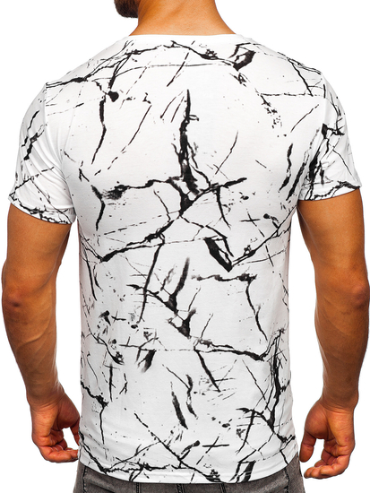 Tee-shirt imprimé pour homme blanc Bolf Y70030