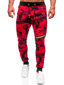 Pantalon de sport camo pour homme rouge Bolf KK04