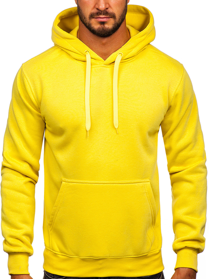 Sweat-shirt pour homme à capuche jaune clair kangourou Bolf 2009
