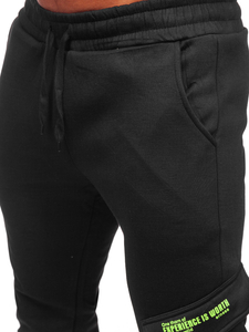 Pantalon jogger cargo pour homme noir Bolf HW2173